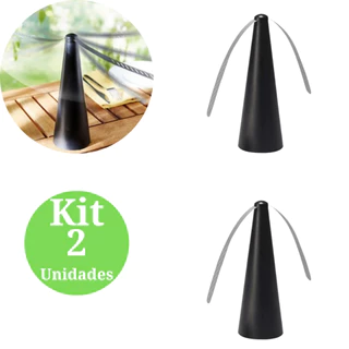 Kit 2 Ventilador Repelente Espanta Mosquitos Insetos Para Mesa Externa Refeição Silencioso