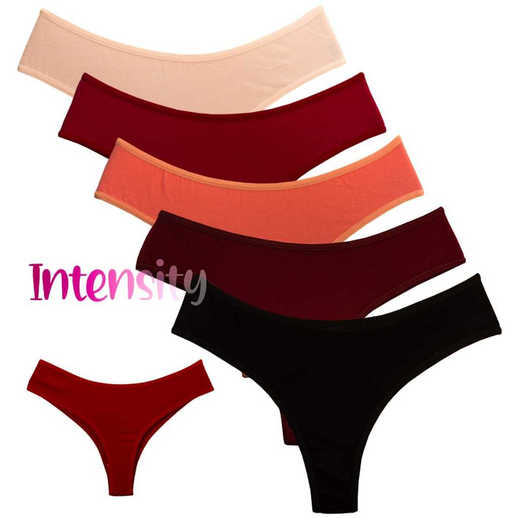 Kit 5 Calcinhas Fio Dental De Algodão Tanga Sexy P