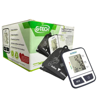 Aparelho de Pressão Arterial de Braço Automático G Tech Arritmia Cardíaca Profissional Home BSP11