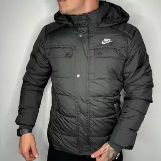 Bobojaco Masculino Jaqueta Preta Peluciada com Capuz Removível para Inverno