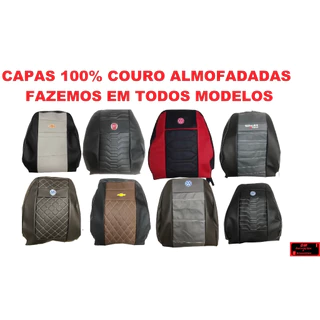 Capas Premium para Banco de Carros Espumadas Costuras Diamantada 100% C.O.U.R.O Ecológico