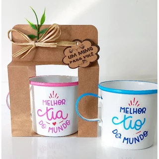 CANECA TIA E TIO ALUMINIO 250ML EMBALAGEM