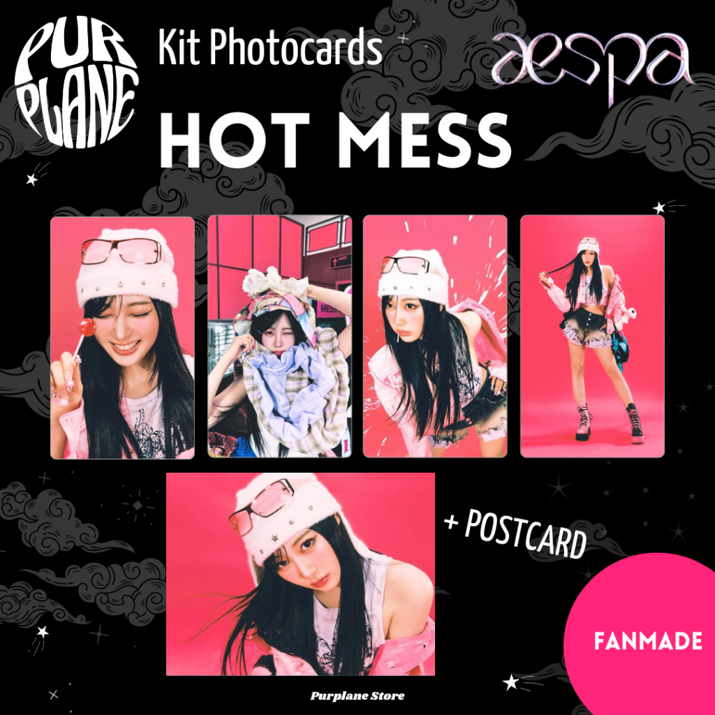 18 peças/conjunto aespa Photocard Japão Álbum Hot Mess