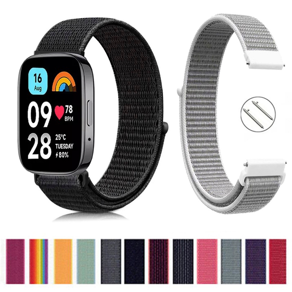 Pulseira 22mm de Nylon Velcro para Redmi Watch 3 Active de Engate