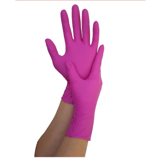 Luva Descartável Nitrílica Rosa Pink - Supermax