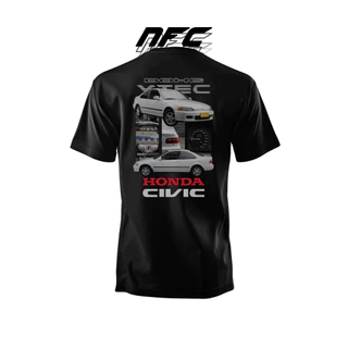 Camiseta Honda Civic G5 VTEC T-Shirt Gearhead Unissex Estampada P M G GG XG XXG XXXG Algodão