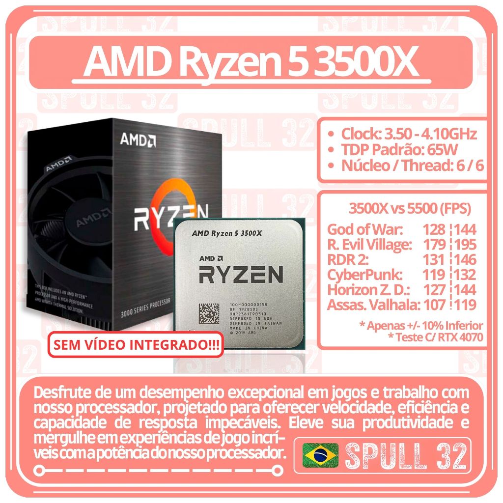 Kit Upgrade AMD Ryzen™ 5 3500X + Asus TUF X570-PLUS/BR