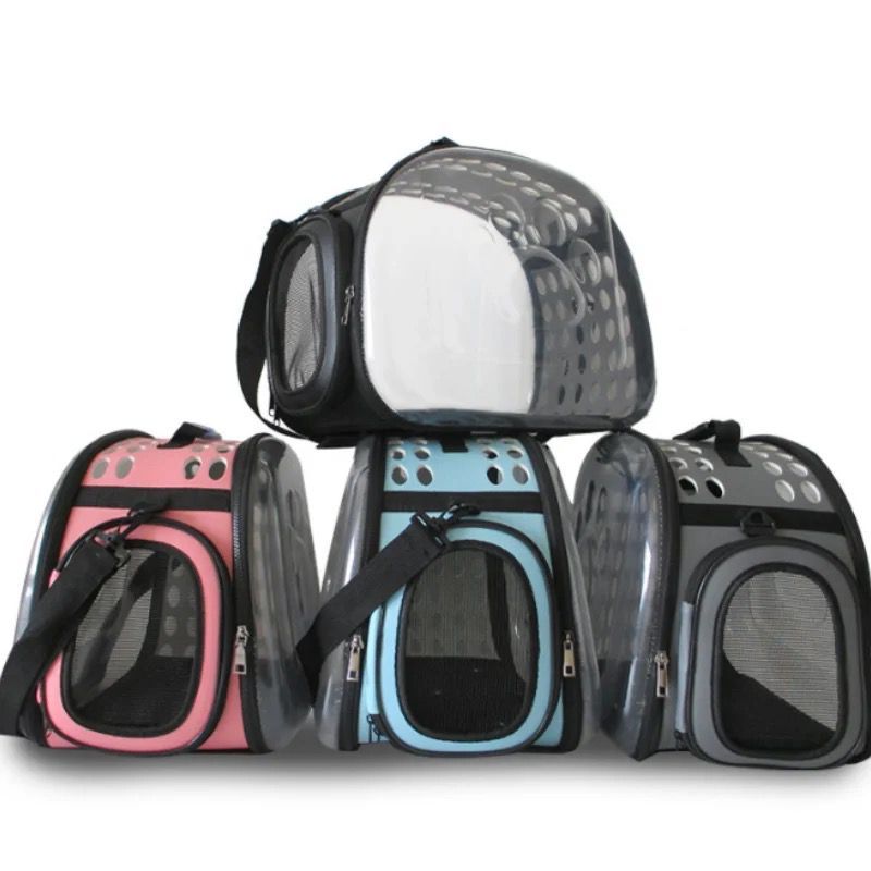 Bolsa Transporte Transparente Pet Cores Estampadas Para Cães e Gatos Linha Premium QUEBOM