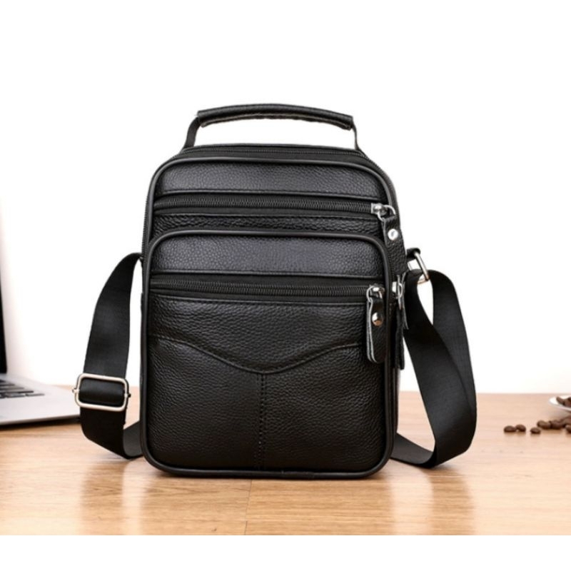 Bolsa pequena mini Masculino transversal De Couro Legítimo Genuíno