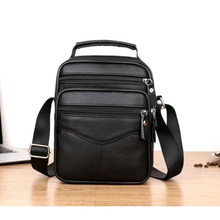 Bolsa pequena mini Masculino transversal De Couro Legítimo Genuíno
