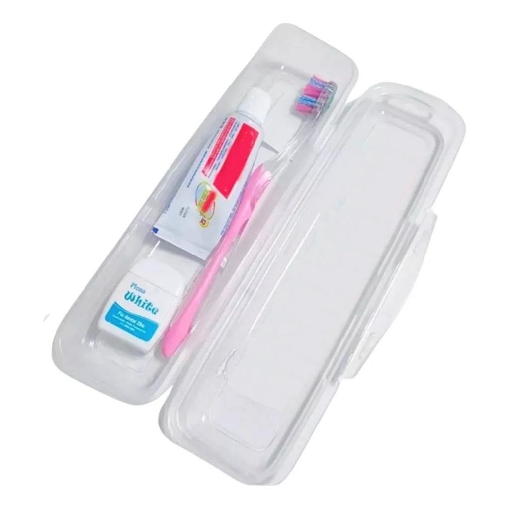 Estojo Porta Escova de Dente Creme Dental de Plástico - Talheres Canetas Lápis Multifuncional