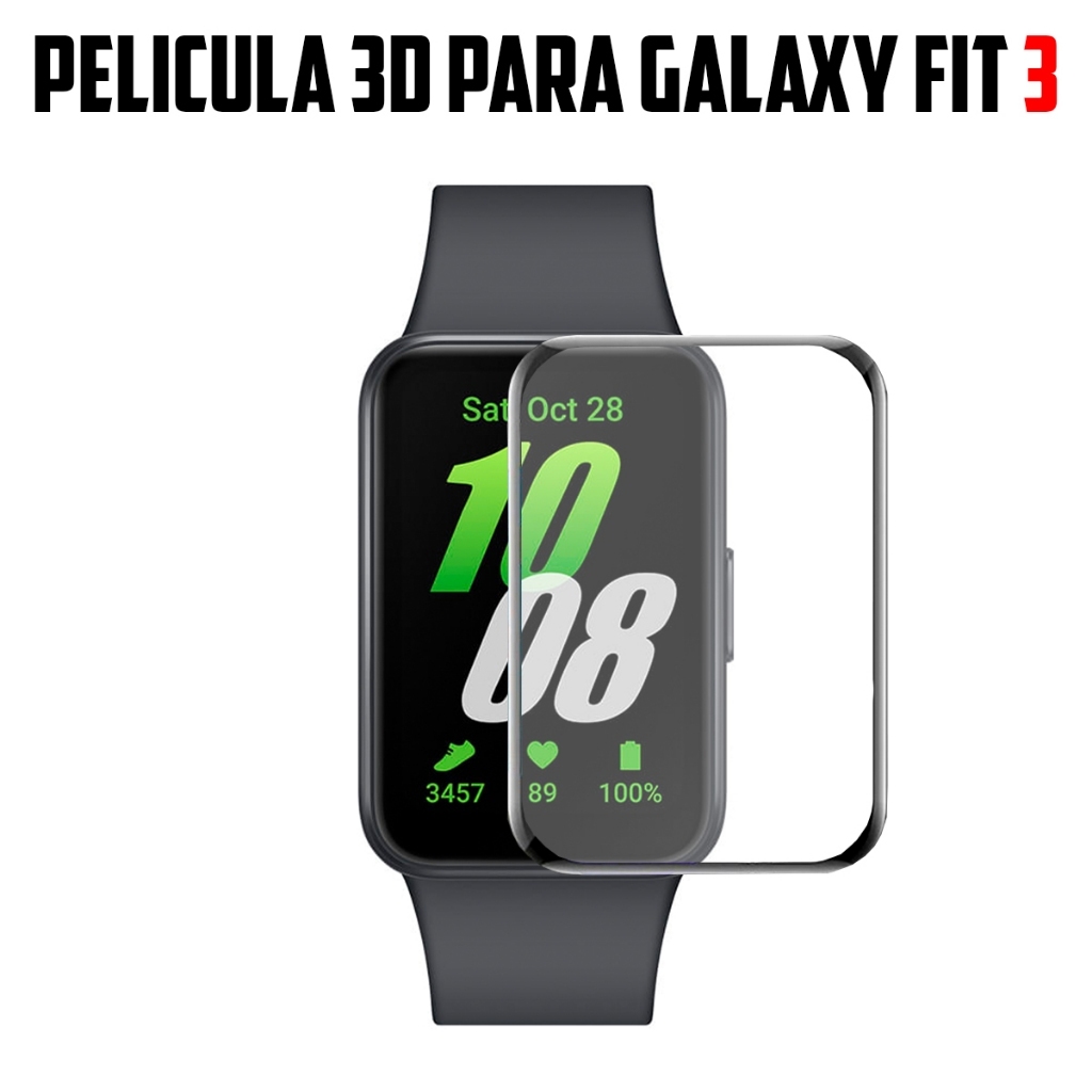 Película de 3D Compatível para Smartwatch Galaxy Fit3 Sm-R390