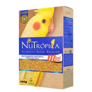 Nutropica calopsita natural mini bits 900g raçao extrusada