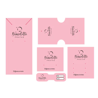Kit 500 de cartelas / tag personalizadas para joais - bijuterias - semijoias