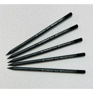 Lápis de Eco Supersoft preto 17,5cm 1 unidade ou kit Black Faber Castell