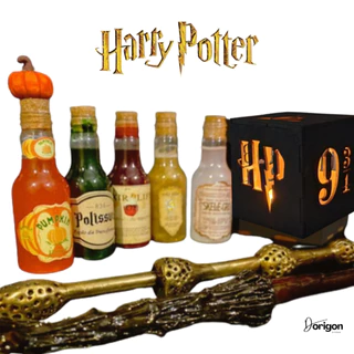 kit Harry Potter/Varinha com suporte, Luminária e Poções.