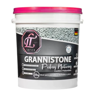 Revestimento Decorativo Efeito Pedras Naturais Grannistone Piso e Parede 25Kg - LT Shine em Oferta na Shopee