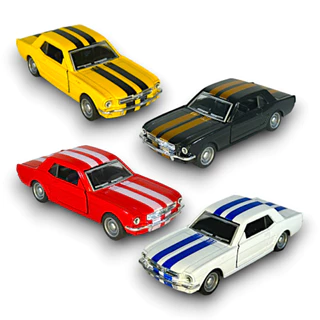 Carrinho De Ferro Mustang 1964 Shelby Miniatura Abre Porta Fricção Coleção
