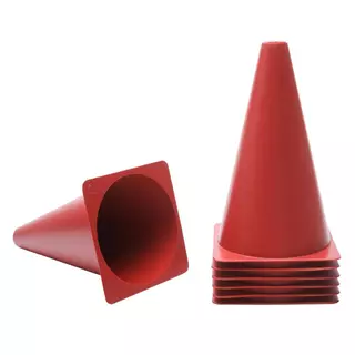 Kit 35 Cones Vermelho para Circuito Liso Treino Agilidade Funcional Sinalização Esportiva