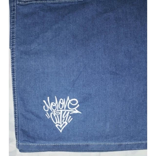 Bermuda Cargo Skate Jeans Unissex No Love !!! Bordado !!!