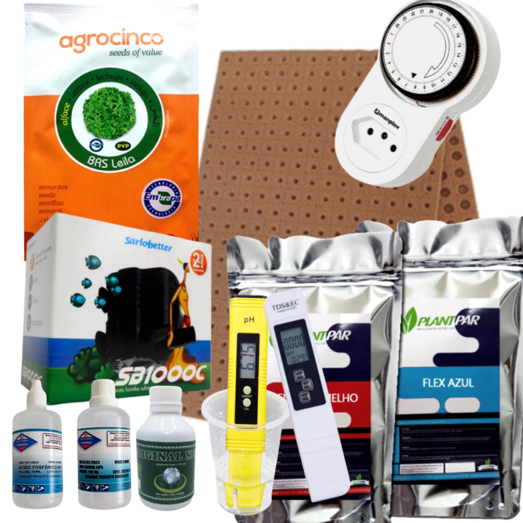Kit Hidroponista (Nº 2) completo para iniciantes na Hidroponia