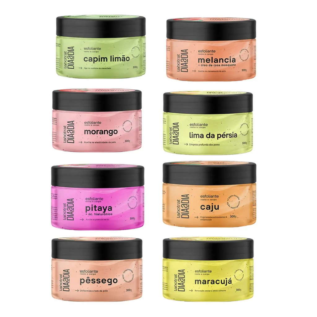 Esfoliante Corporal e Facial Cheiro de Fruta Labotrat 300g
