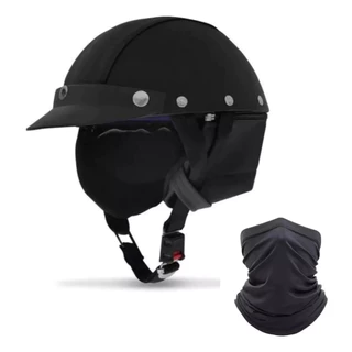 Capacete Coquinho Couro Moto Bike Chopper Custom Tamanho Único Feminino Masculino