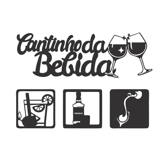 Kit Cantinho da Bebida (4 peças)