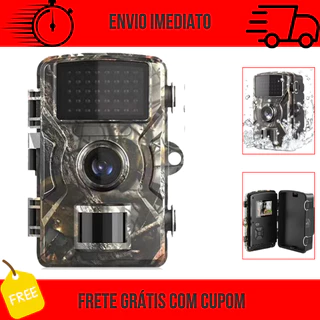 Câmera Camuflada de Trilha Sensor Caça Visão Noturna Pronta Entrega