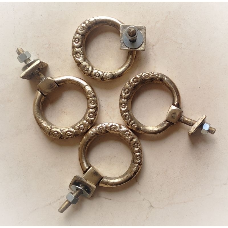 kit 4 puxadores de bronze para gaveta e tampa de túmulo cemiterio