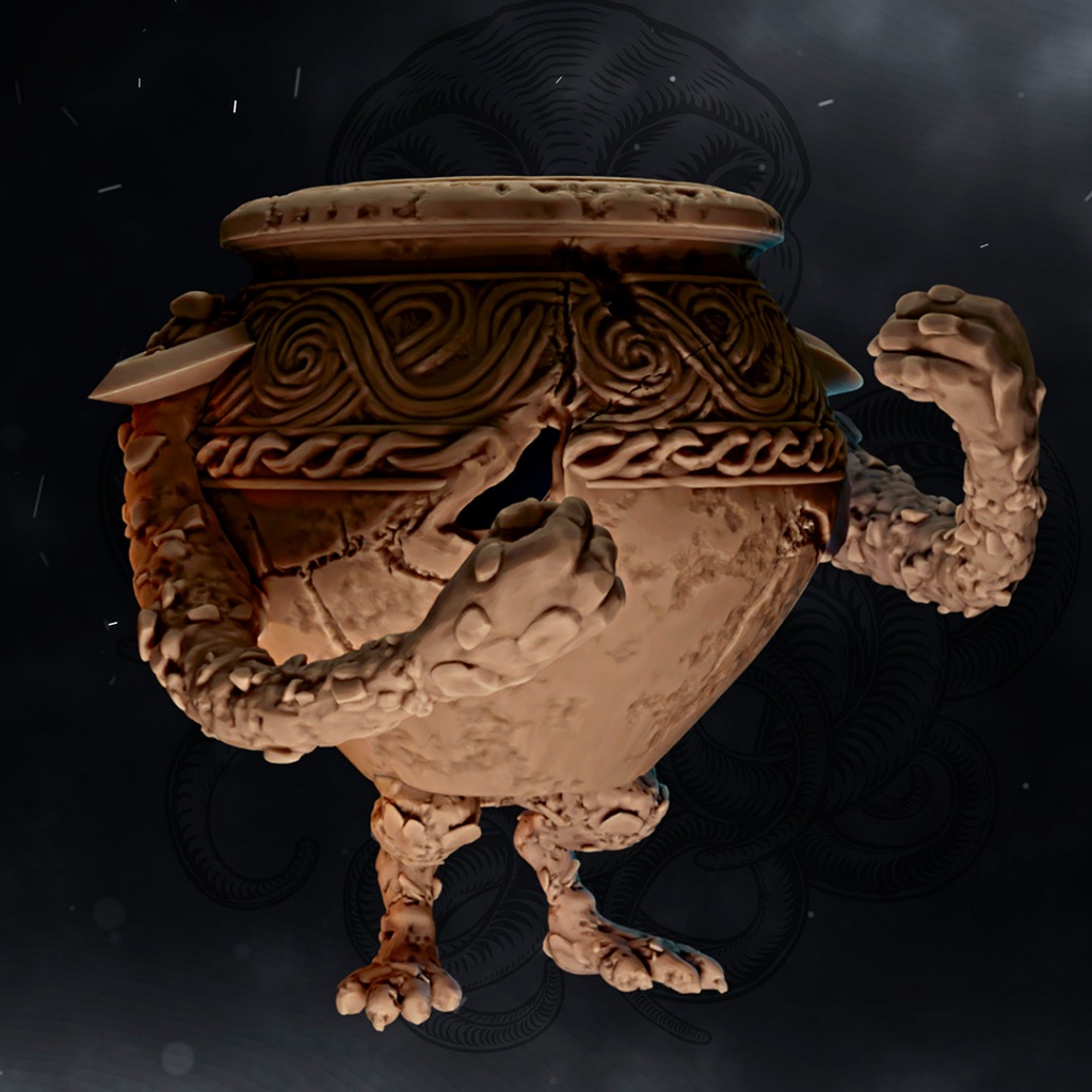 Jarro Vivo Guerreiro, Living Jar Elden Ring Miniatura de RPG