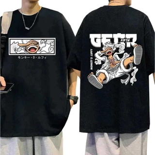 Camiseta Japoneses Anime Luffy Gear 5 Streetwear Camisa Blusa