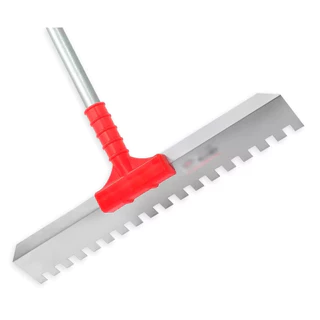 Desempenadeira Rodo Dentada Com Suporte Fixo Rosca Universal 48x9cm