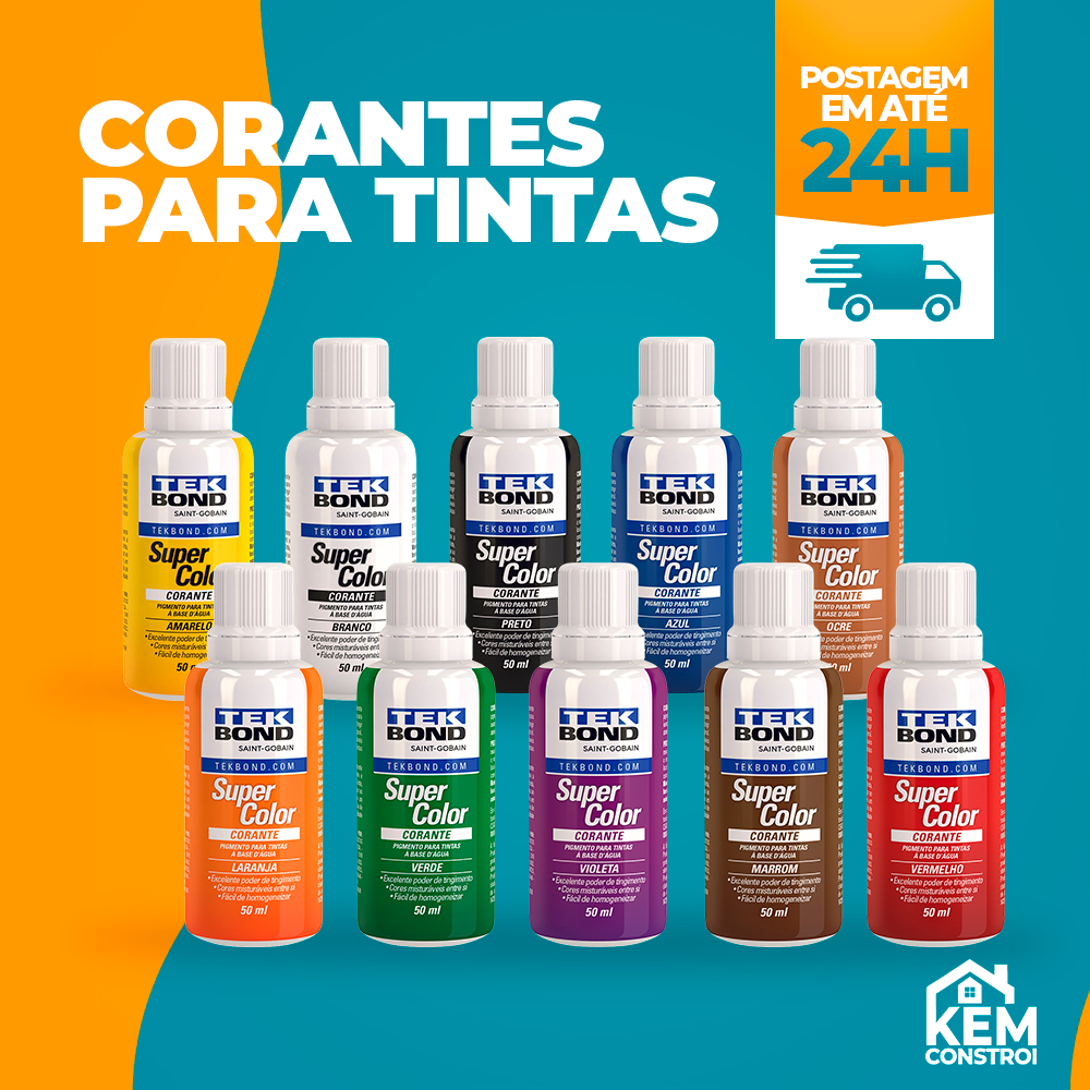 Corante Tekbond Original Pigmento Liqúido para Tinta e Massa 50ml