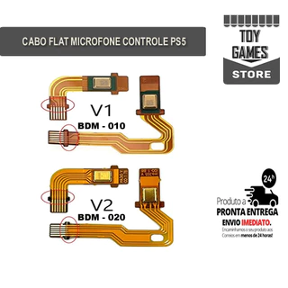 CABO FLAT MICROFONE CONTROLE PS5 - 01 CONJUNTO