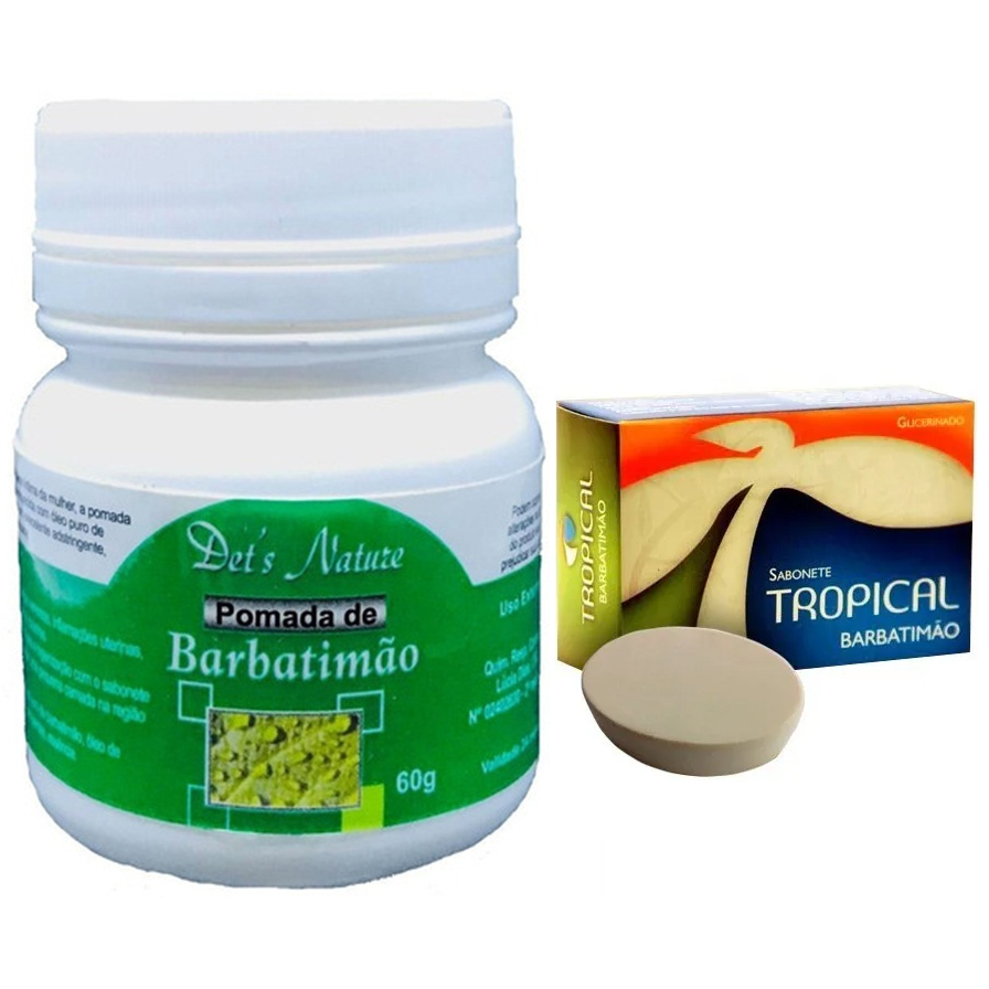 Kit 01 Pomada Barbatimão 60g + Sabonete 100g