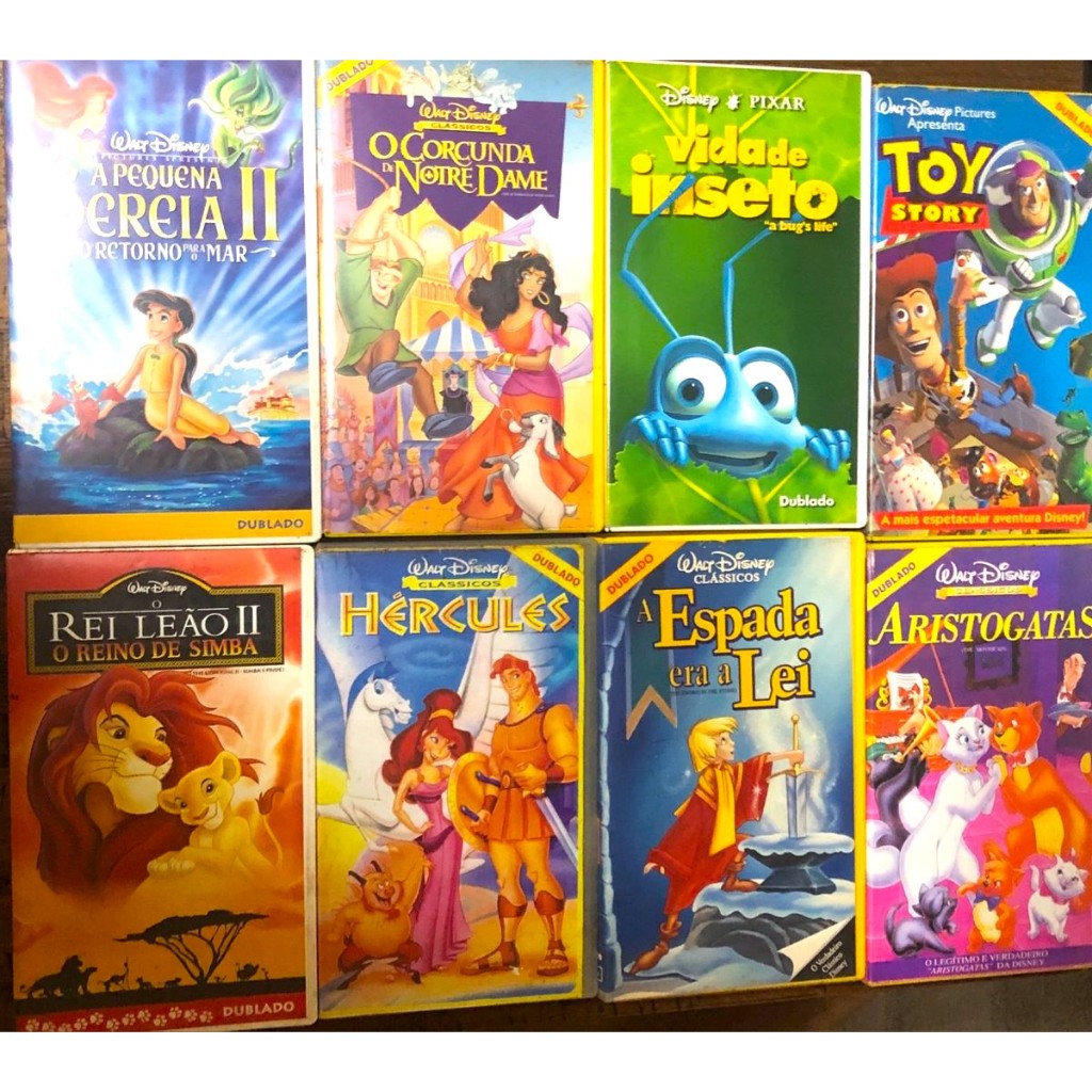 Fitas de Video Cassete(VHS) | Walt Disney | Clássicos - Dublados ...