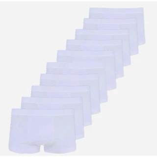 kit 10 Cueca Branca Lisa Microfibra Tecido Premiun
