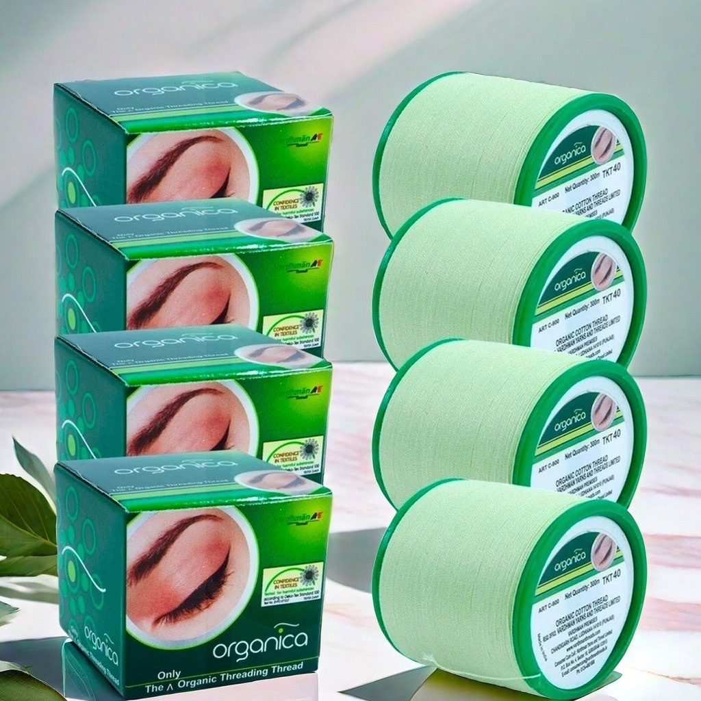 Kit com 4 Linha ORGÂNICA para Depilação Facial Egipcia 100% Algodão