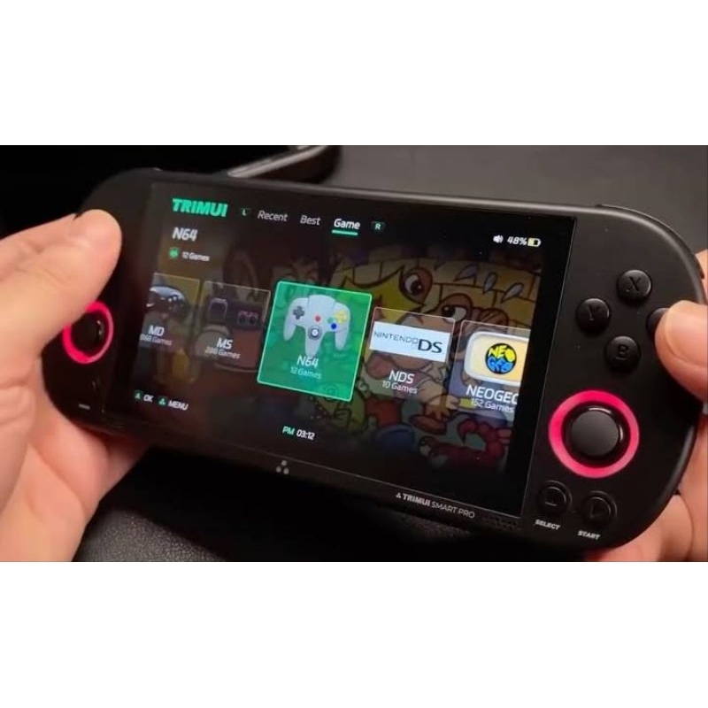 trimui smart pro console portátil retro com sd de 64bg lotado de jogos com.portmaster já instalado