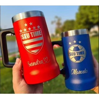 Caneca Térmica Chopp Cerveja Camada Dupla Em Inox Copo 710ml Gravação a laser Grátis !!!