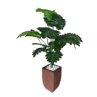 Planta Artificial Bananinha Decoração Arranjo + Vaso a Pronta Entrega