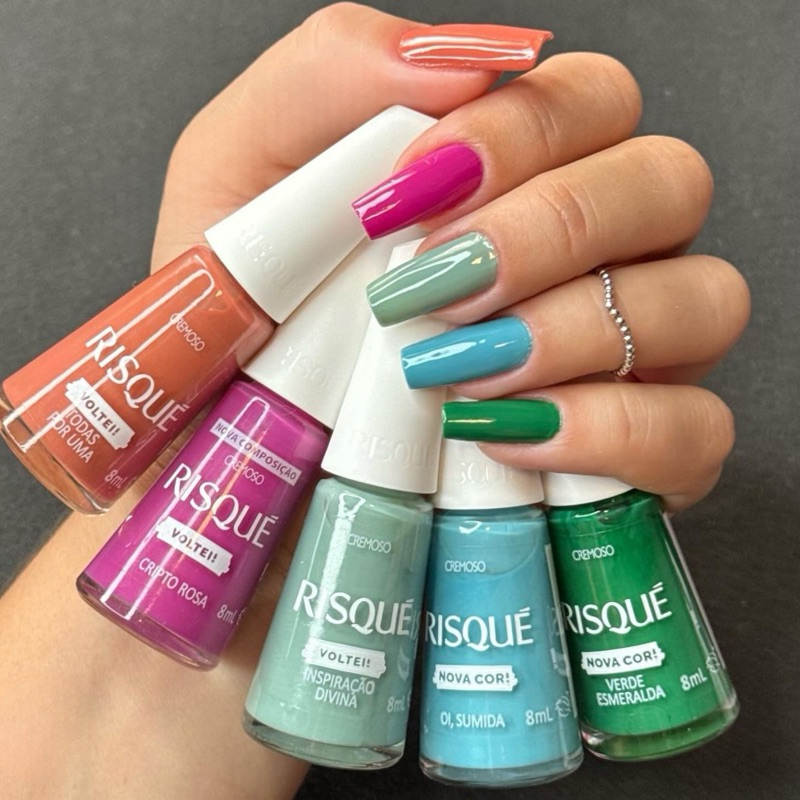 Colecao Esmaltes Risqué Novas Cores 5 Cores - Lançamento | Shopee Brasil