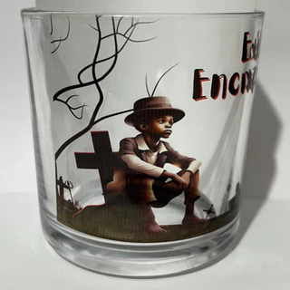 Copo de Whisky e Bebidas EXÚ MIRIM ENCRUZILHADINHA - Umbanda e Candomblé 260ML Vidro