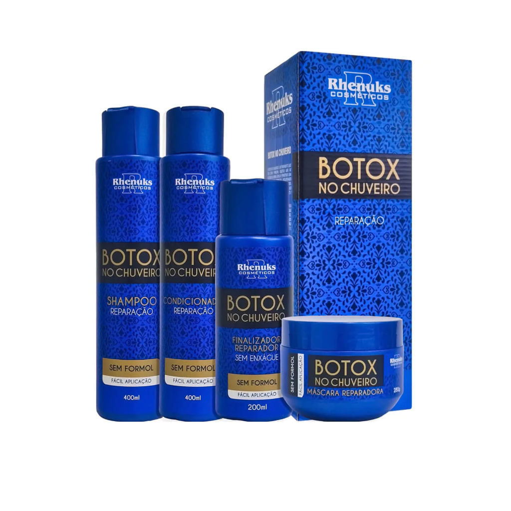 Botox de Chuveiro Rhenuks 4 Passos Alisamento Redução de Volume ...