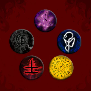Bottons Customizáveis - Ordem Paranormal - Elementos - 3,5 cm