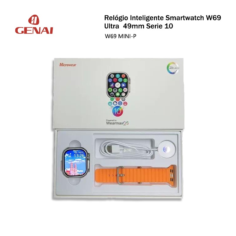 Smartwatch Relogio W69+ Séries 10 Amoled 2gb Ram W69 PLUS Chat GPT ...