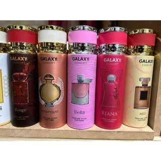 Spray desodorante perfume Feminino Galaxy 200ml Alta Fixação Pode Ser Usado Como Perfume Corporal E Desodorante Original Importado Cheiro De Grife