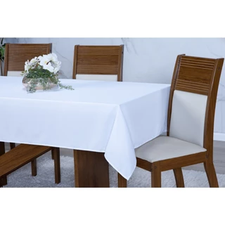 Toalha De Mesa Luxo 6 Lugares Linho Rústico E Minimalista