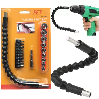 Extensão Eixo Prolongador 1/4 Ferramenta Braço Flexivel Cabo Extensor Adaptador Parafusadeira
